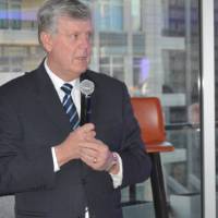 T.Haas speaking at the Chicago Reception